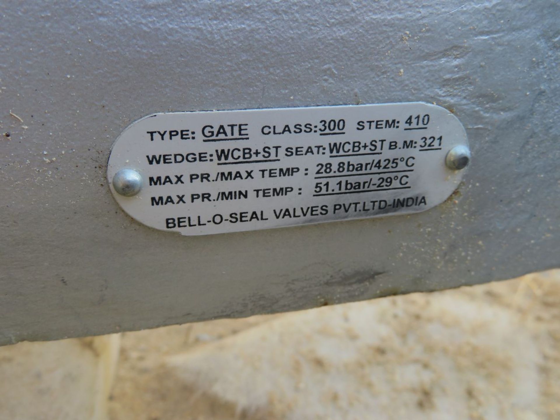 Bvalve 4" Long Neck Gate Valves. Lot: (3) 300LB Pressure Class, 57.5/102.1 Bar Max Pressure 425/- - Image 4 of 4