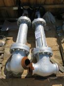 Bvalve 4" Long Neck Gate Valves. Lot: (2) 600LB Pressure Class, 57.5/102.1 Bar Max Pressure 425/-