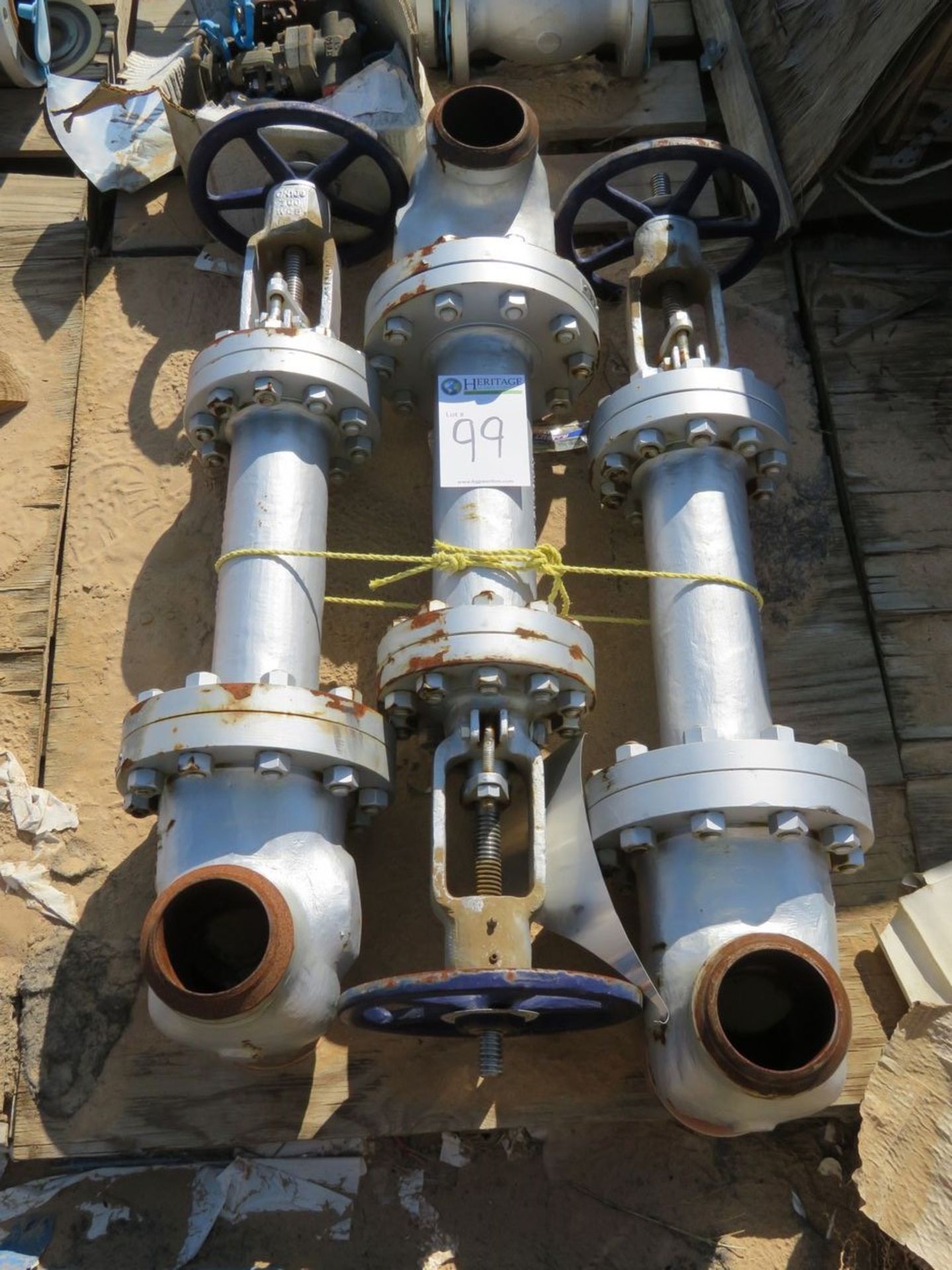 Bvalve 4" Long Neck Gate Valves. Lot: (3) 300LB Pressure Class, 57.5/102.1 Bar Max Pressure 425/-