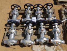 2" Globe Valves. Lot: (8) 600LB Pressure Class, 57.5/102.1 Bar Max Pressure at 425/-29°. Alpha