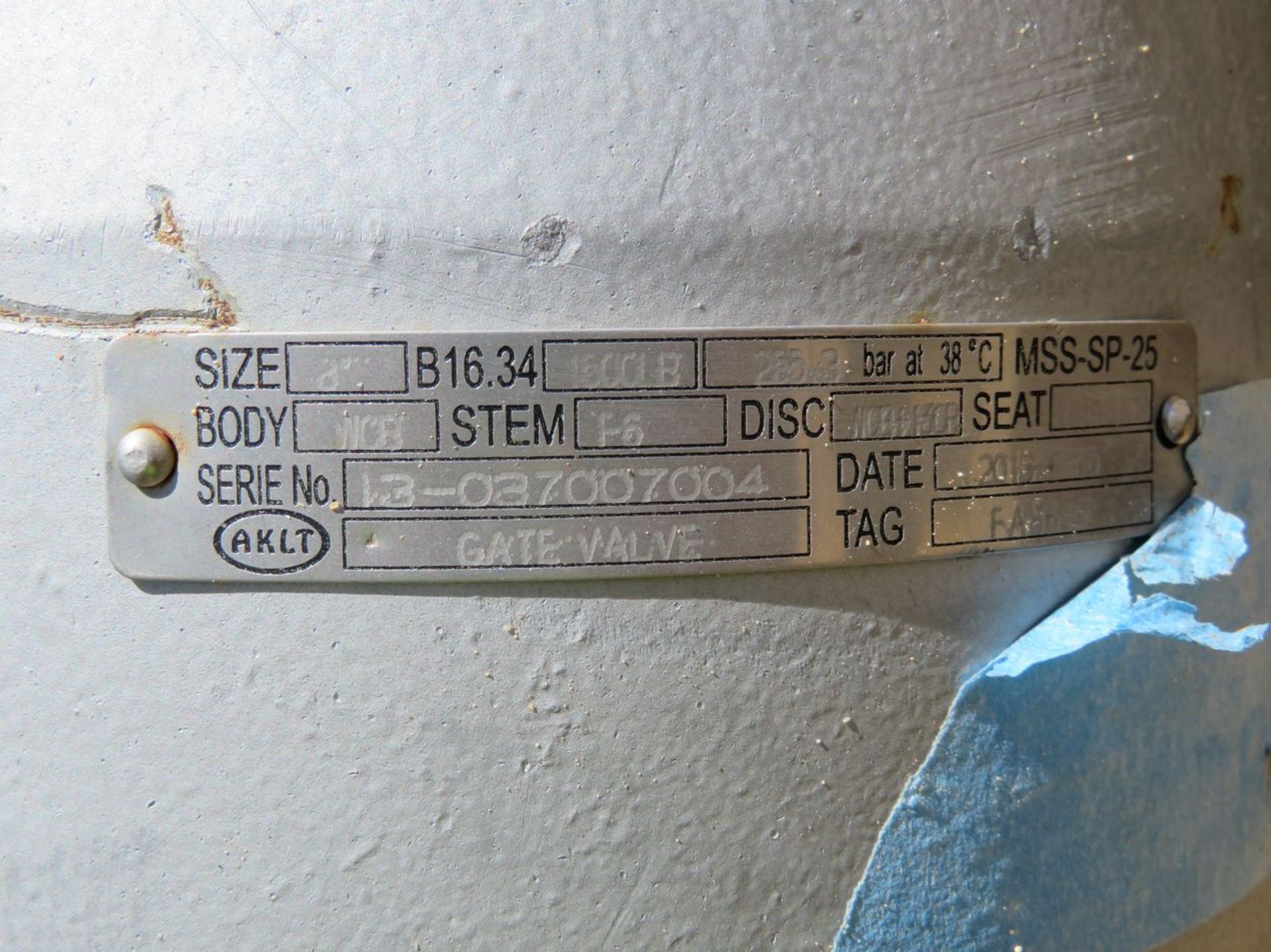 AKLT Gate Valves. Lot: (2) 3" & (2) 4", 1600LB Pressure Class, 255.3 Bar Max Pressure at 38°C. Alpha - Image 2 of 13