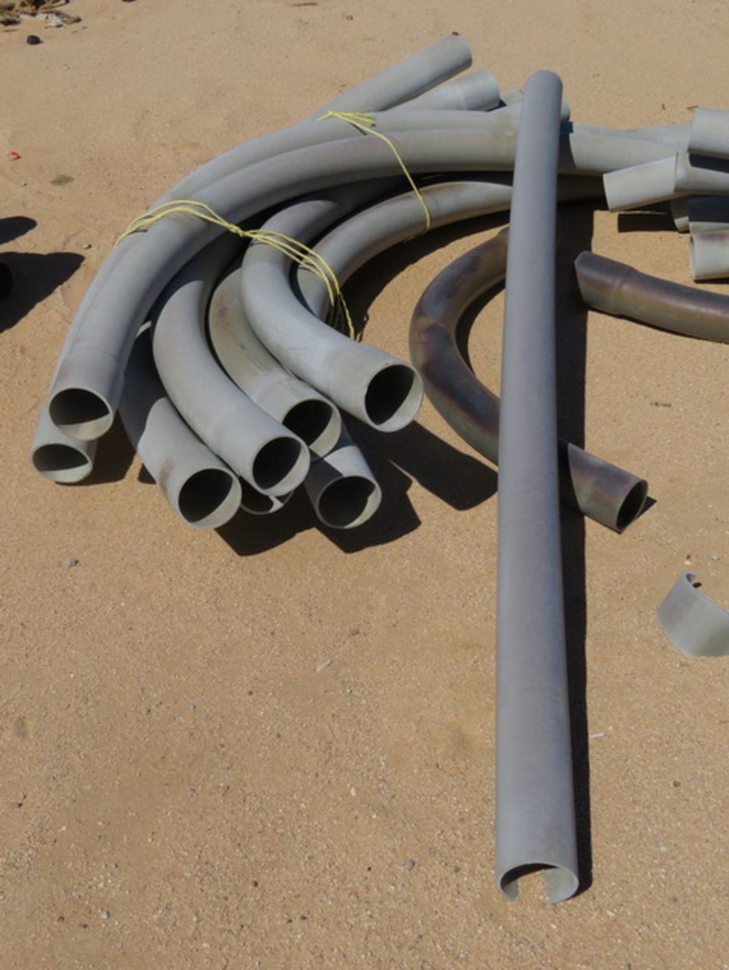 PVC Conduit Fittings To Include Sleeves, 30°, 45° & 90° Elbows, Sleeves & Pipe, 6" & 4" Sizes. - Image 9 of 10