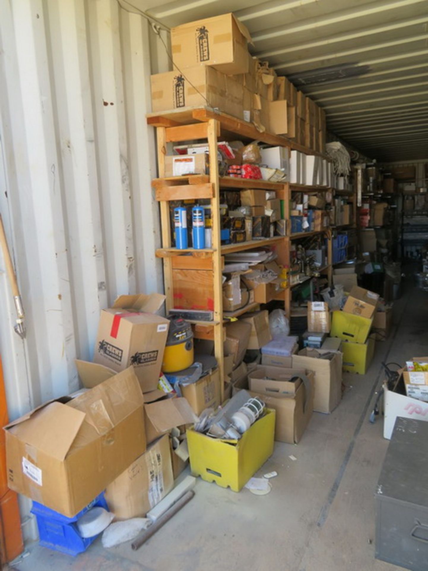 Contents of Shipping Container To Include Face Shields, Blackstone Flap Wheels, Grinding Wheels,