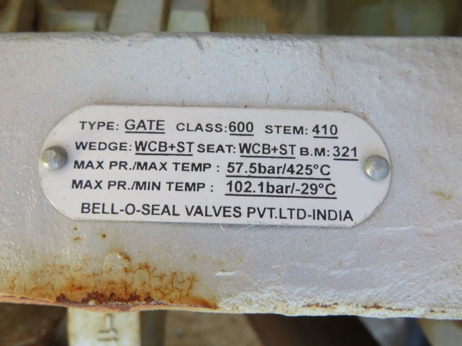 Bvalve 4" Long Neck Gate Valves. Lot: (2) 600LB Pressure Class, 57.5/102.1 Bar Max Pressure 425/- - Image 4 of 4
