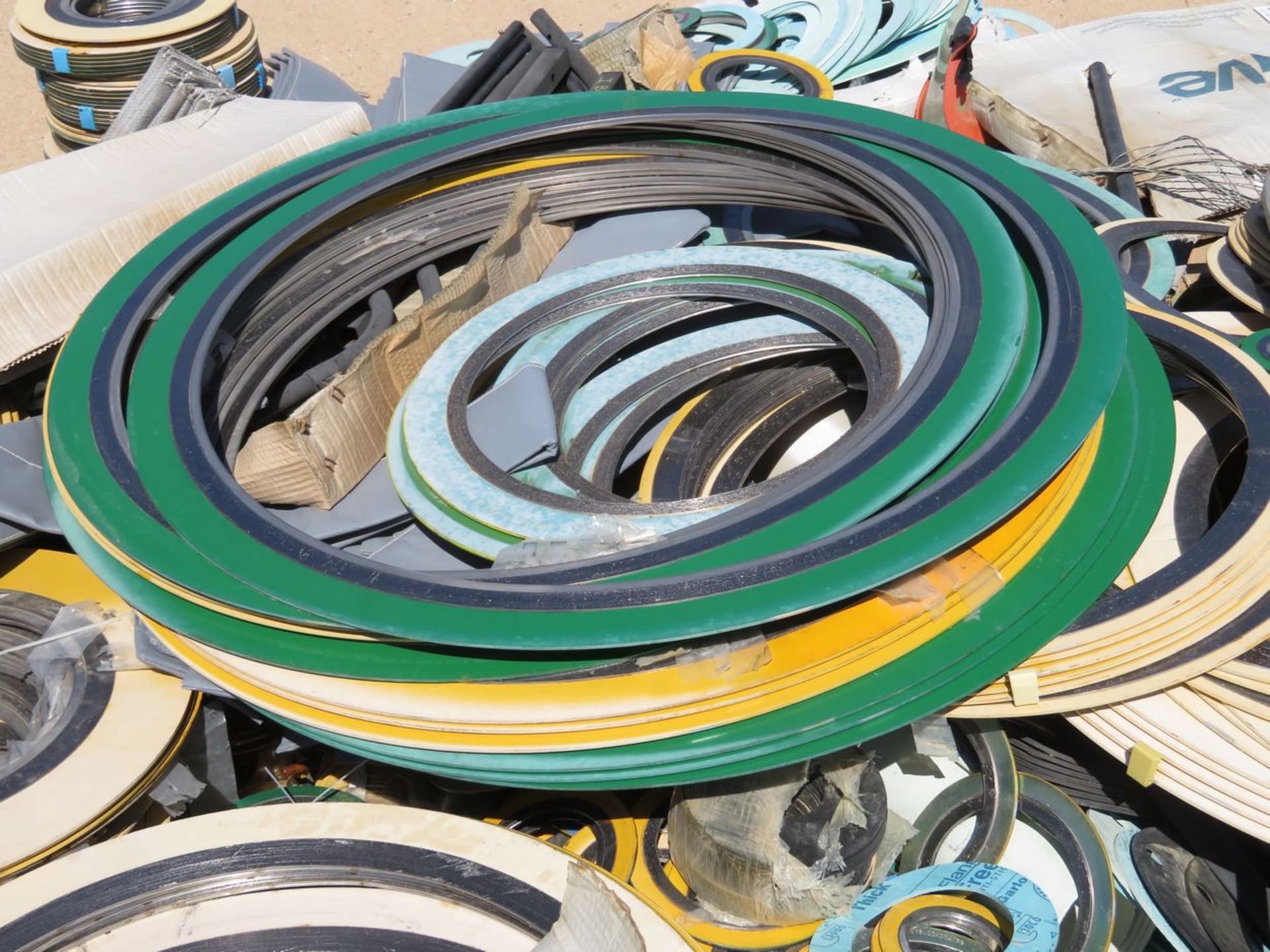 Large Qty of Spiral Wound Gaskets, Sizes Ranging from 35" to 3-1/2". Asset Located at 42134 Harper - Image 6 of 9