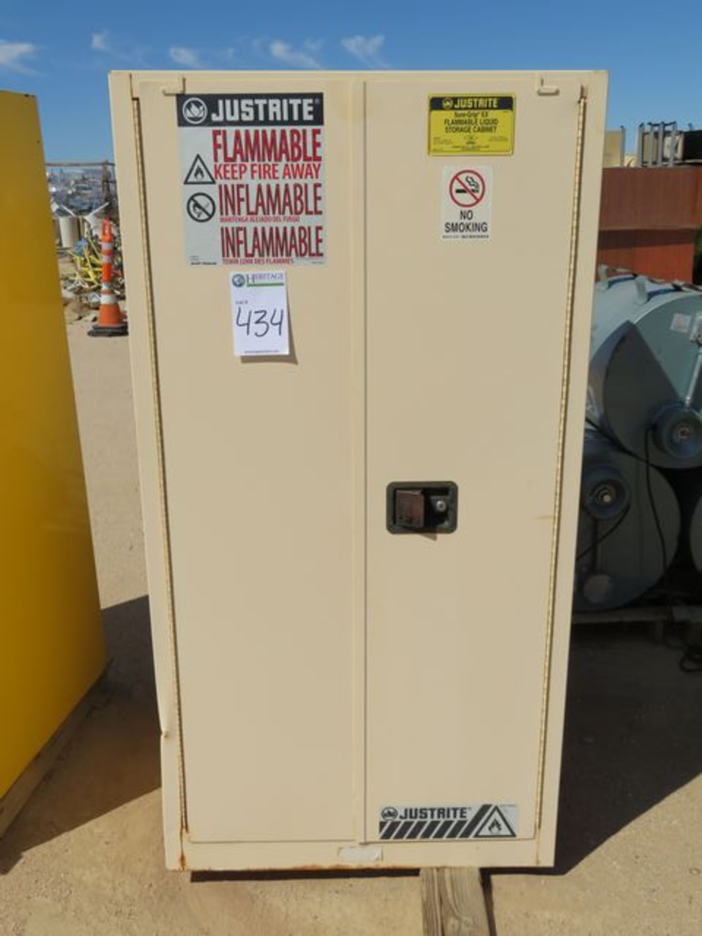 Justrite 896020 Flammable Liquid Storage Cabinet. 60 Gallon Capacity. Asset Located at 42134