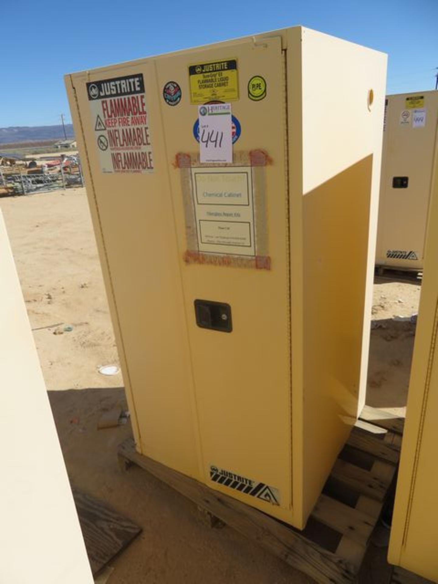 Justrite 896020 Flammable Liquid Storage Cabinet. 60 Gallon Capacity. Asset Located at 42134