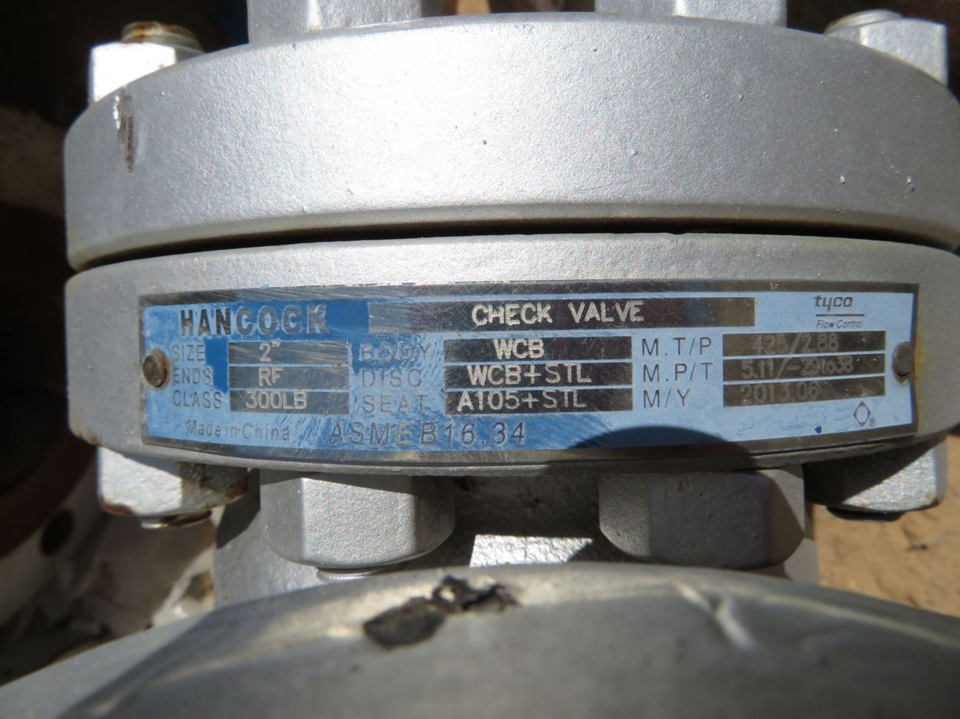 Check Valves. Lot: (2) 2" Hancock, 300LB Pressure Class, 2.88/5.11 Bar Max Pressure at 425/-29°C, ( - Image 3 of 7