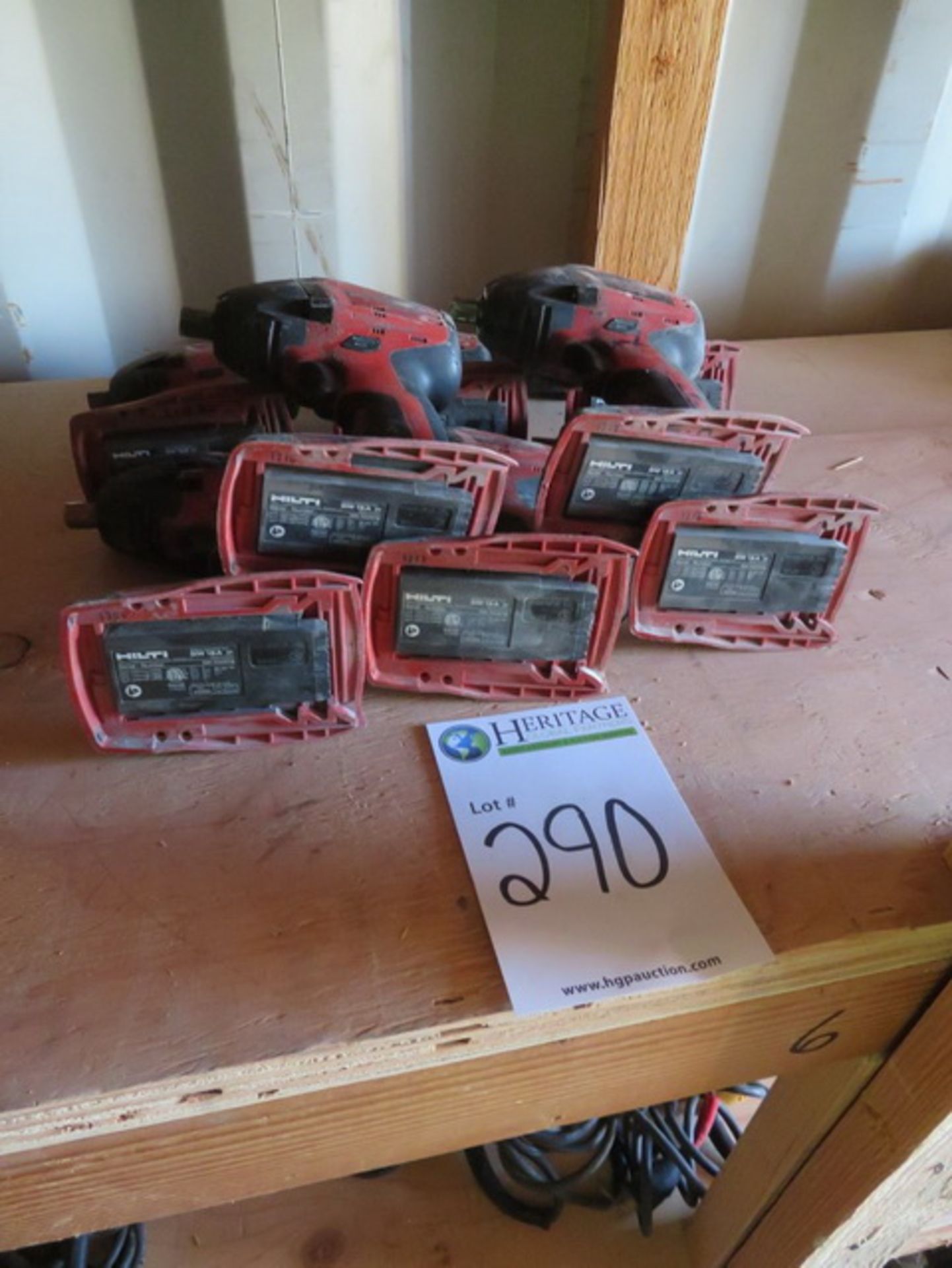 Hilti SIW-18-A Lot: (8) 1/2" 18V Cordless Impact Drivers. (Missing Batteries). Asset Located at