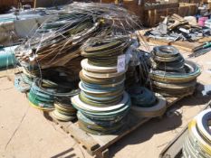 Large Qty of Spiral Wound Gaskets, Sizes Ranging from 35" to 3-1/2". Asset Located at 42134 Harper