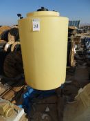 Poly Tank, 51" x 36"OD, 1" Discharge. Asset Located at 42134 Harper Lake Road, Hinkley, CA 92347.