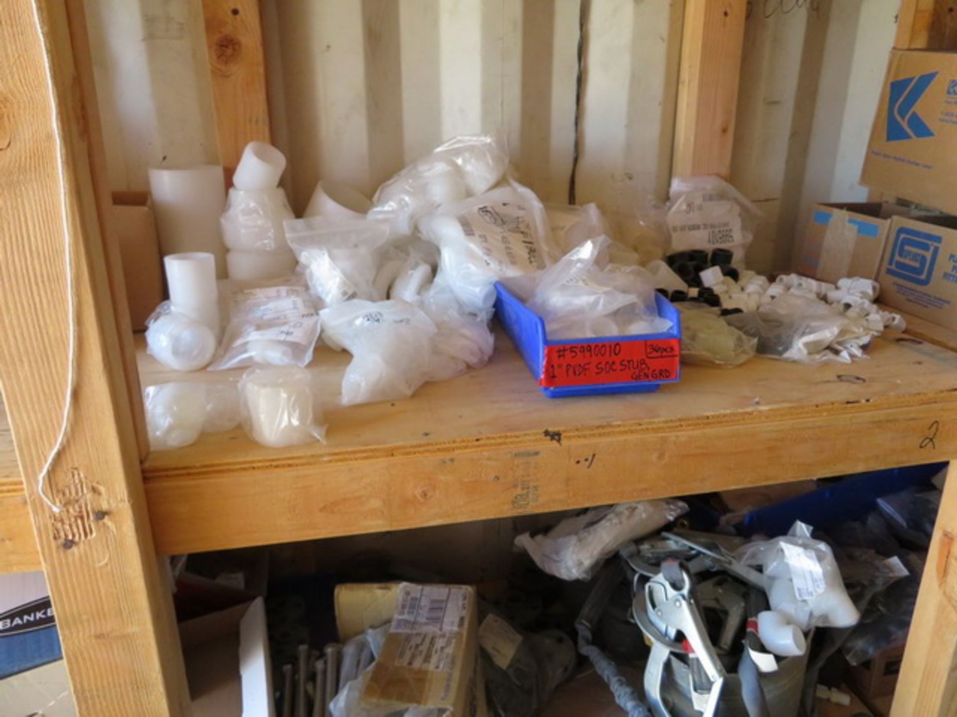 Remaining Contents of Shipping Container. To Include PVC Pipe Fittings, PVC Ball Valves CWC 3/8" - Image 60 of 61