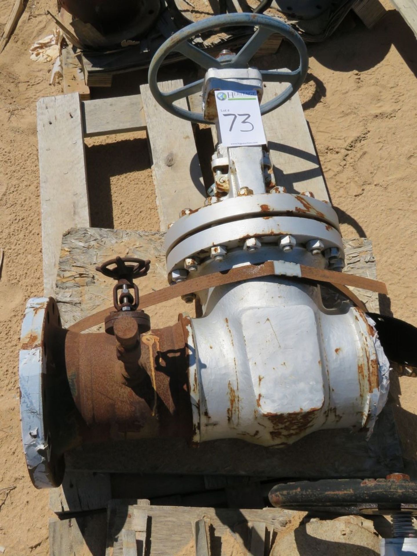 Powell 8"Gate Valve. Alpha West. Asset Located at 42134 Harper Lake Road, Hinkley, CA 92347.
