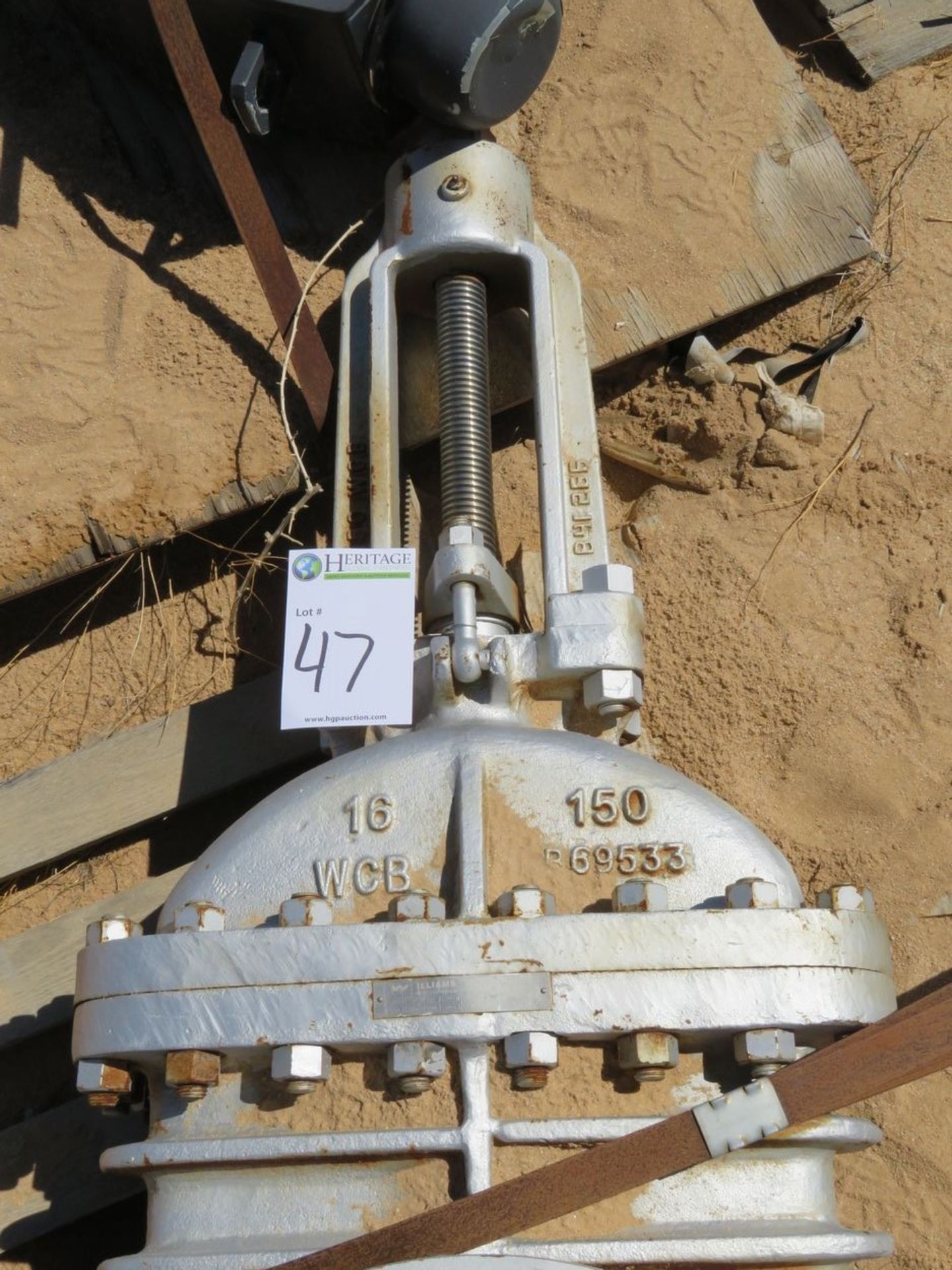 Williams Valve Co. 16" Gate Valve. 150LB Pressure Class, 285 PSIG Max Pressure at 100°F, 800°F - Image 4 of 6