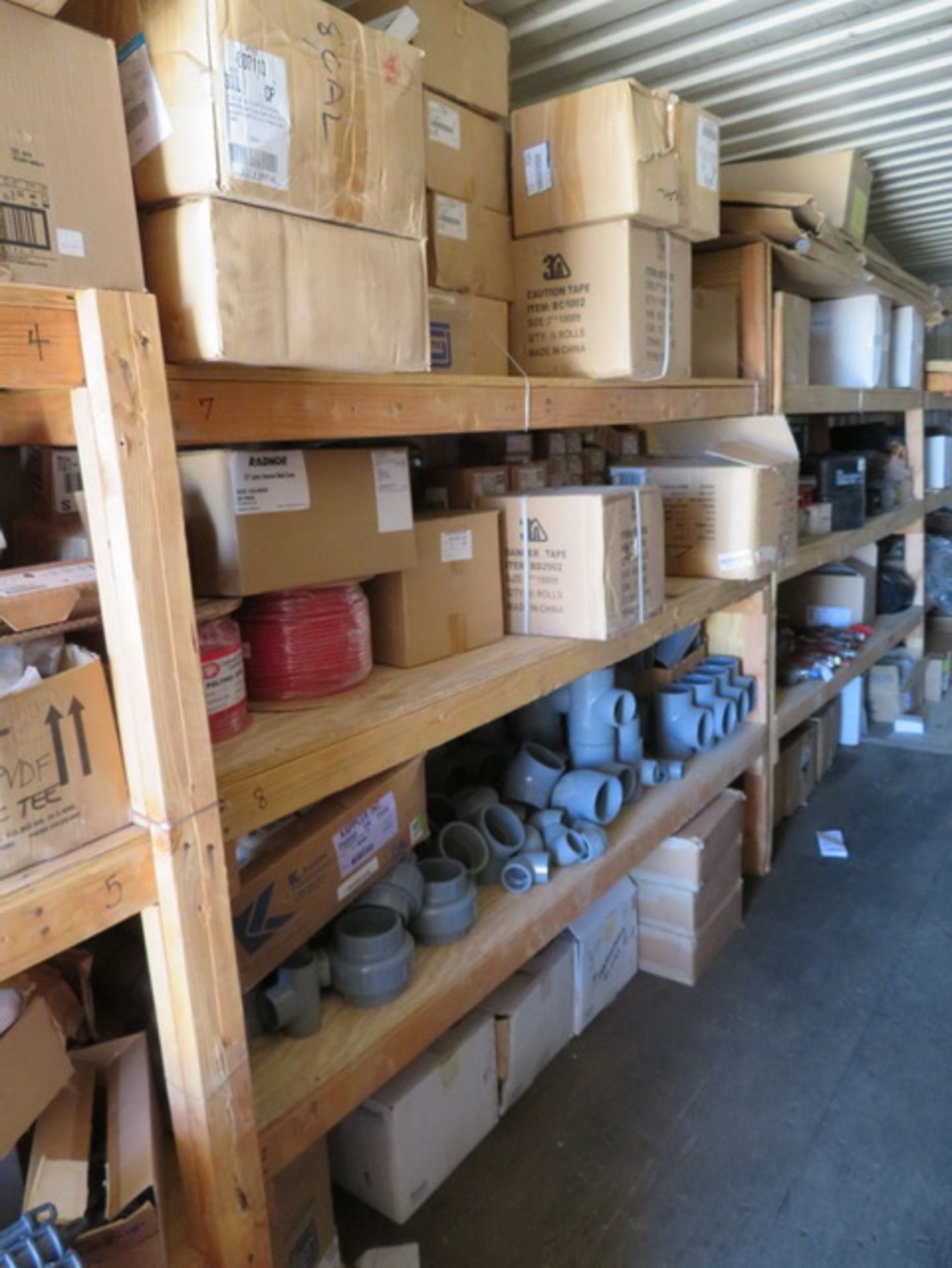 Remaining Contents of Shipping Container. To Include PVC Pipe Fittings, PVC Ball Valves CWC 3/8" - Image 41 of 61