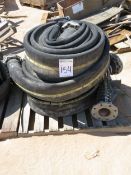 5" Water Discharge Hoses. Lot: (3) 150 PSI Max Pressure. Alpha West. Asset Located at 42134 Harper