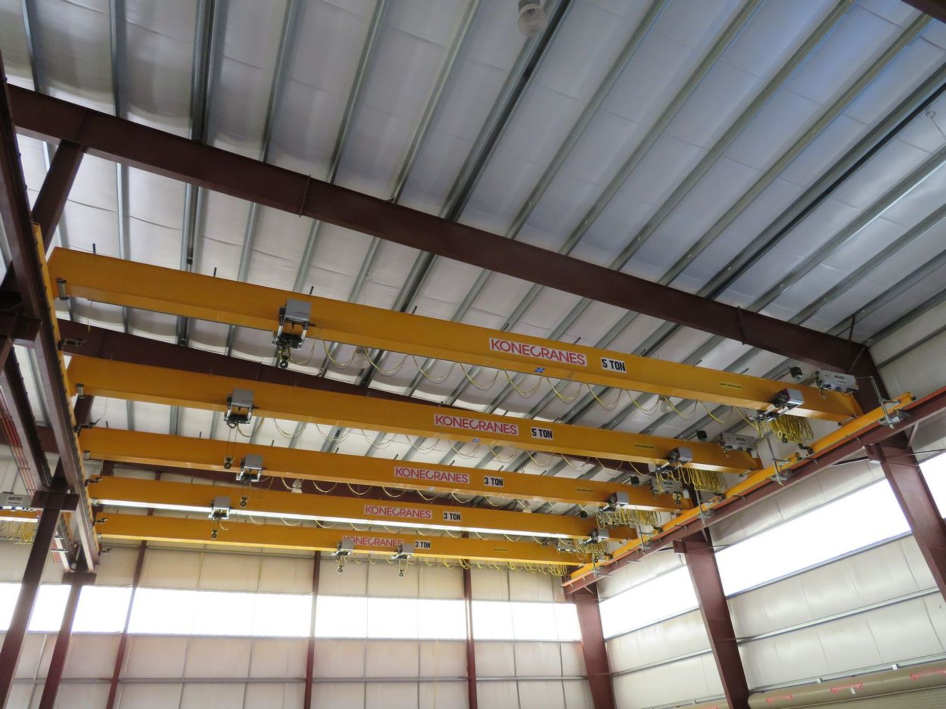 Kone Crane 5-Ton Bridge Crane. Approx. 55' Span, w/ (2) Remote Controlled 2.5-Ton Capacity - Image 2 of 5