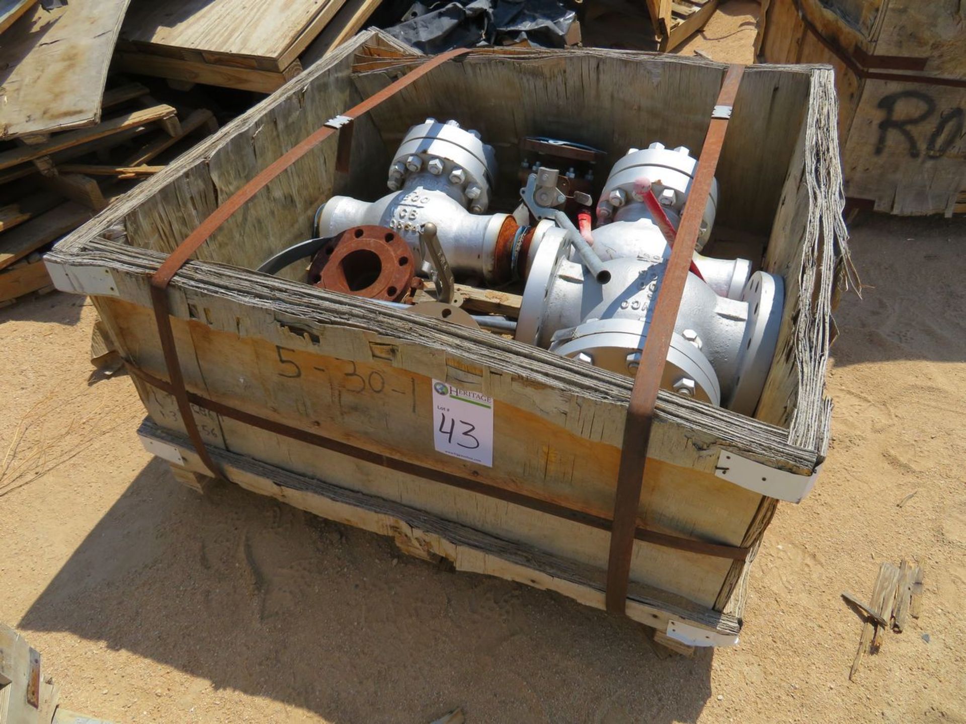 Check Valves. Lot: (1) 6" Newco, 300 Pressure Class, (2) 4" Bvalve . Alpha West. Asset Located at