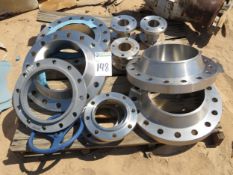 Assorted Stainless Steel Flanges. Lot: (4) 12" ID x 20-1/2" OD, (3) 6-3/4" ID x 11" OD & (3) 4-3/4"