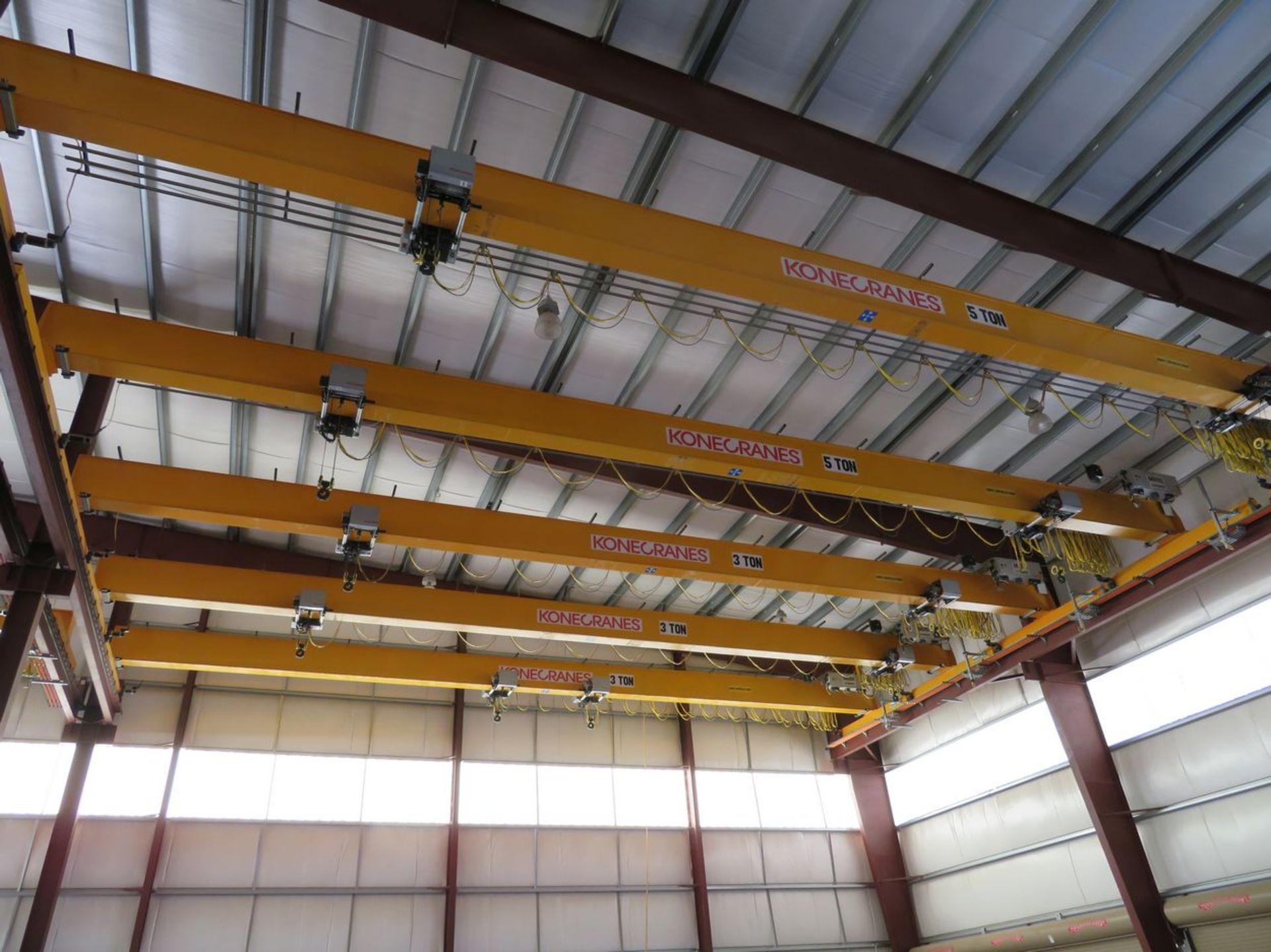 Kone Crane 5-Ton Bridge Crane. Approx. 55' Span, w/ (2) Remote Controlled 2.5-Ton Capacity - Image 2 of 5