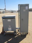 GE Transformer & Electrical Cabinet. Lot: (1) Model 9T83B2674 Transformer, 75 KVA, 60 Hz, Single