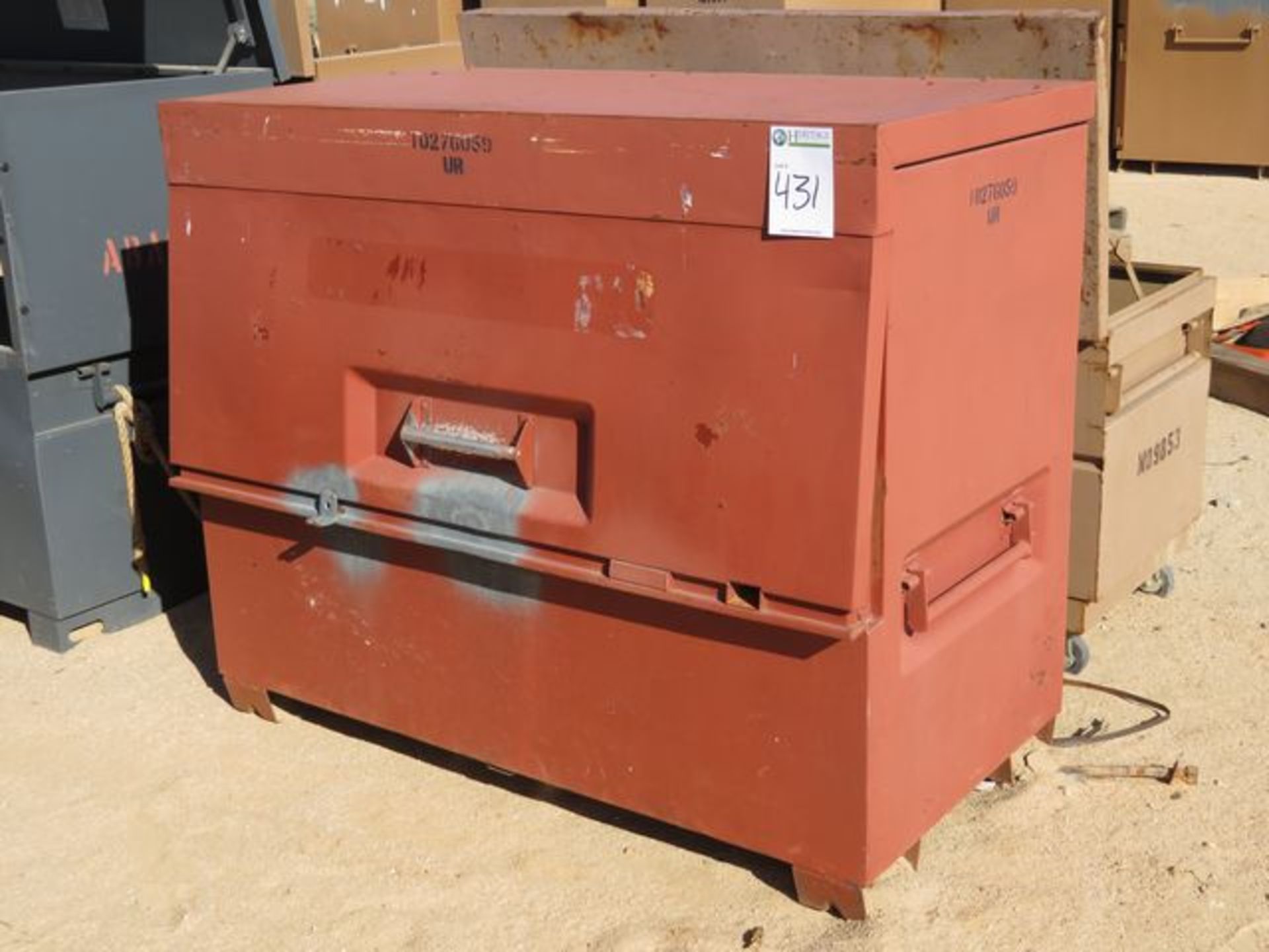 Jobox Tool Chest. 60" x 31" x 50"H. Asset Located at 42134 Harper Lake Road, Hinkley, CA 92347.