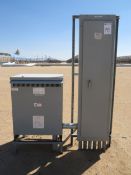 GE Transformer & Electrical Cabinet. Lot: (1) Model 9T83B2674 Transformer, 75 KVA, 60 Hz, Single