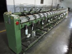 Schweiter 246 Digicone Unwinder, (1967), 24 spindles, said to be in running condition. SN# 830,