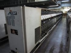 ACBF 3055 BI 2X1 Twisting Machine, (1983), 120 spindles, needs belts & gears, please inspect. SN#