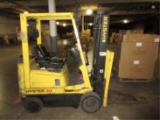 Hyster S30XM LP-Gas Forklift Truck, 3150-Lbs. capacity, Monotrol, 189" lift height, three stage