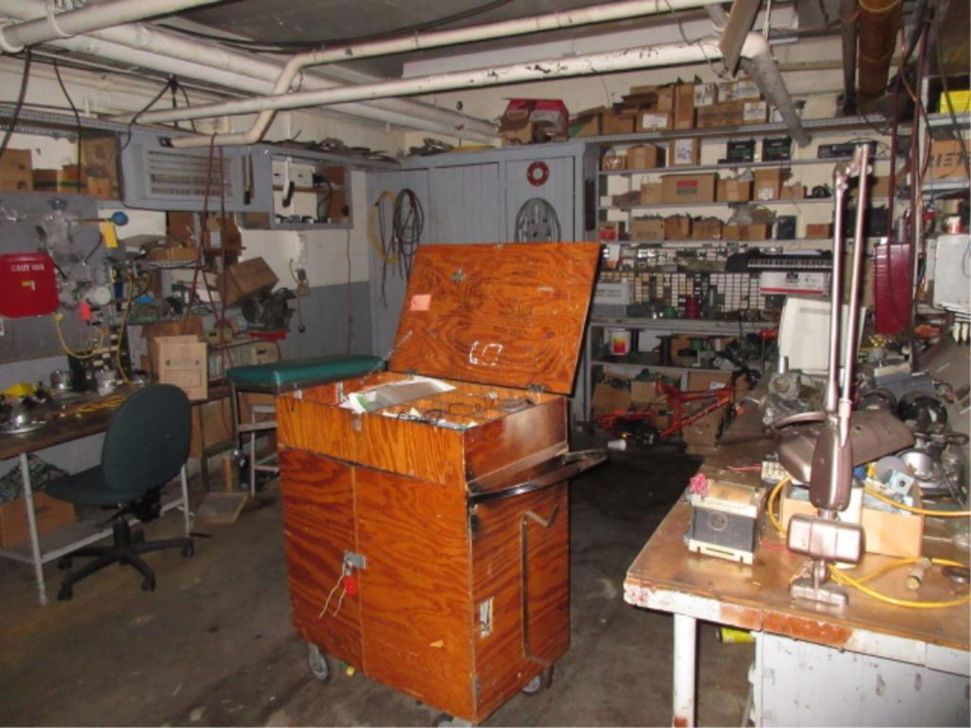 Lot Contents of Electrical Shop, includes cabinets, contents, conduit, etc. in three rooms. - Image 14 of 17