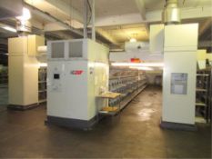 ICBT FT15-E2HTADX2 False Twist Texturing Machine, (1998), 96 spindles per side, 48 take ups per