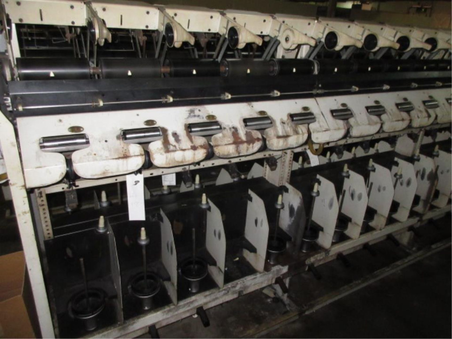 ACBF 3055 BI 2X1 Twisting Machine, (1983), 120 spindles, said to be in running condition. SN# T410- - Image 7 of 8