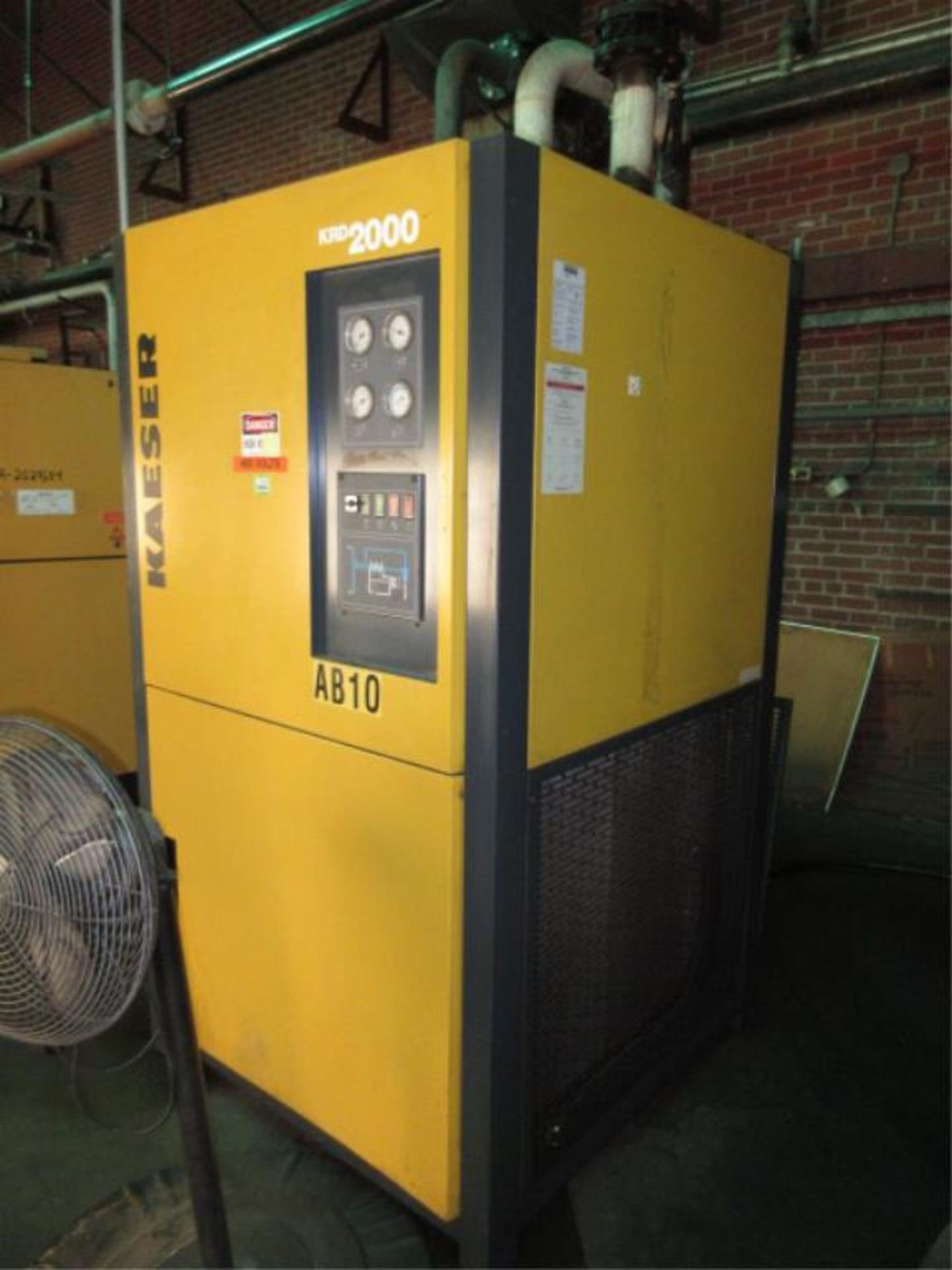 Kaeser KRD2000 Refrigerated Compressed Air Dryer, rated capacity 2000 scfm@100F, R-22 refrigerant,