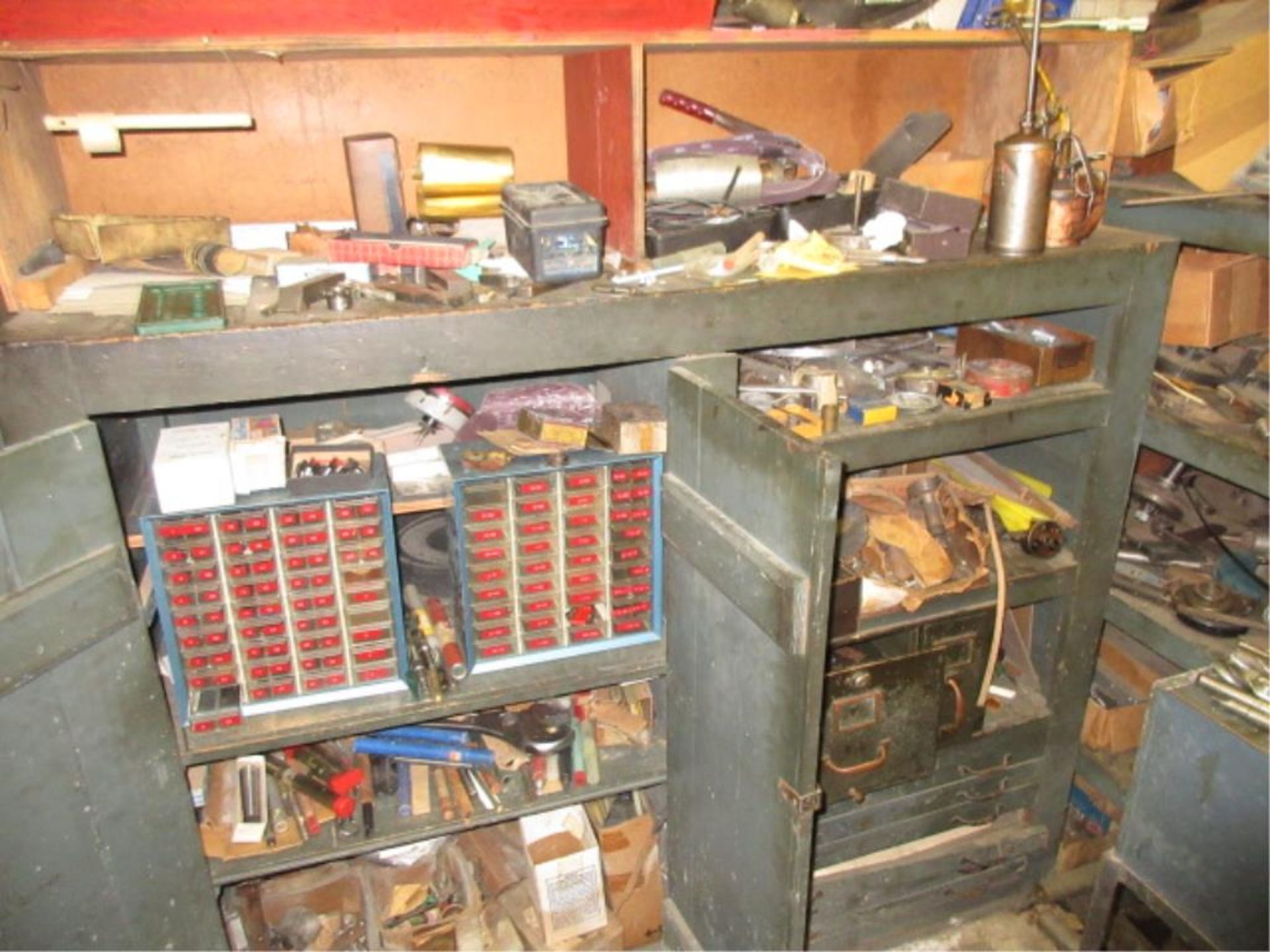 Lot Contents of Machine Shop Office, includes: perishable tooling, cabinets & contents, machine - Image 7 of 9
