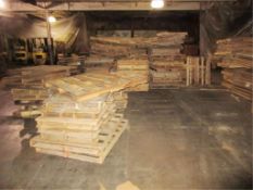 Lot Empty Wood Pallets, includes a handful of plastic units, all in upper warehouse. HIT# 2179457.