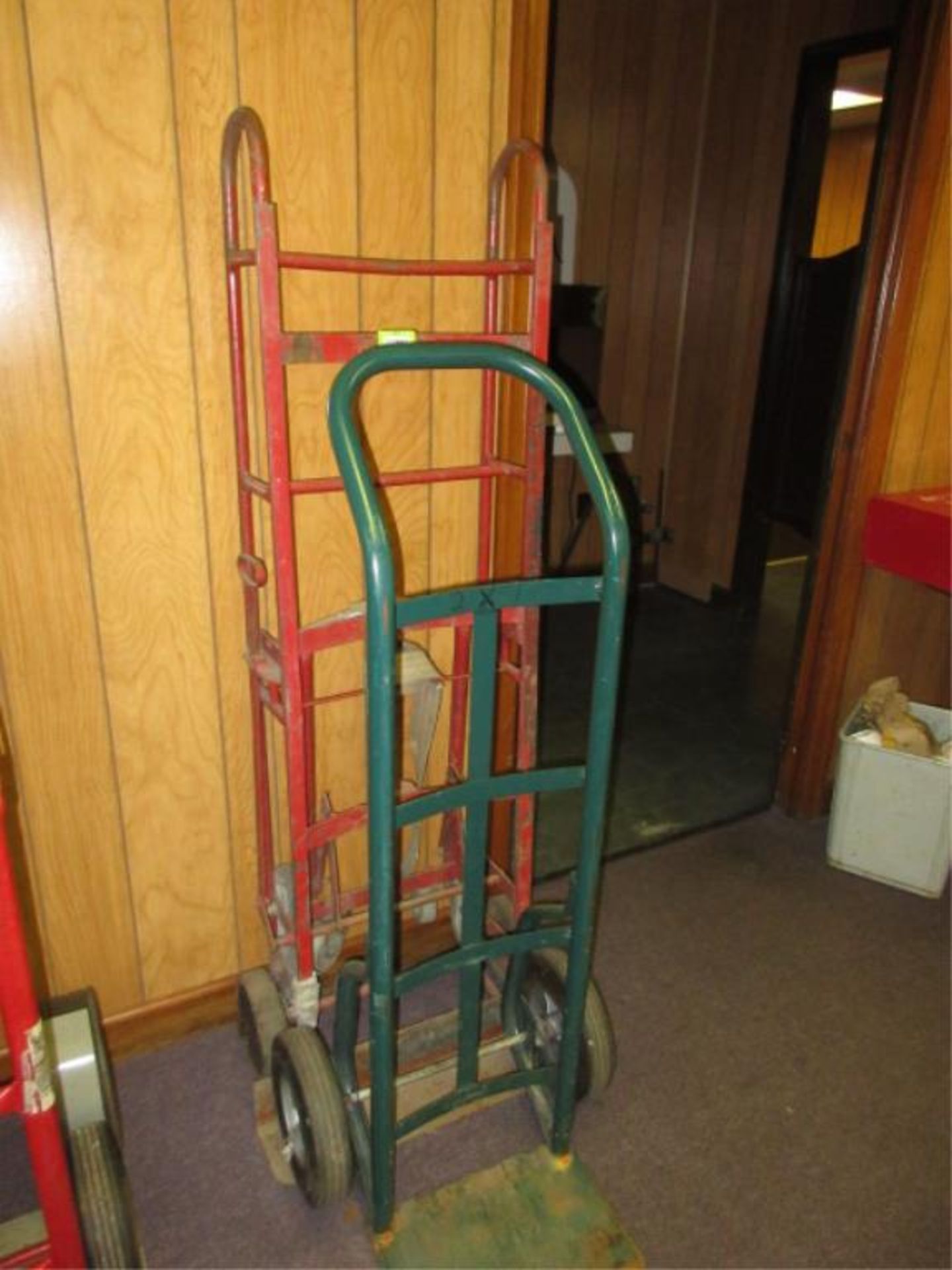 Lot of (2) 2-Wheel Hand Trucks. HIT# 2179452. conf. room. Asset Located at 10 Valley St, Pulaski,