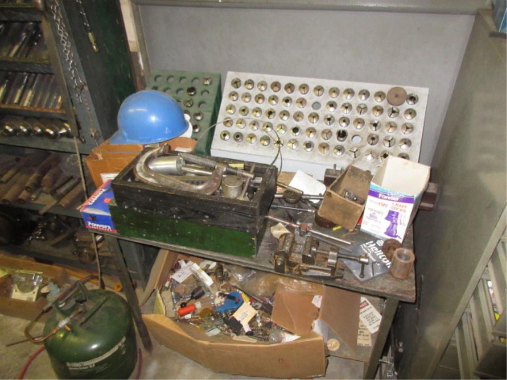 Lot Contents of Machine Shop Office, includes: perishable tooling, cabinets & contents, machine - Image 3 of 9