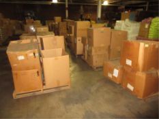 Lot Assorted Plastic Cores, all on 15 pallets, two rows. HIT# 2179463. whse 3. Asset Located at 10