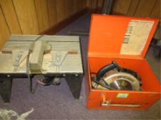 Lot of (2) Electric Power Tools, includes: (1) B&D Circular Saw & (1) Craftsman 1-1/2 hp Router