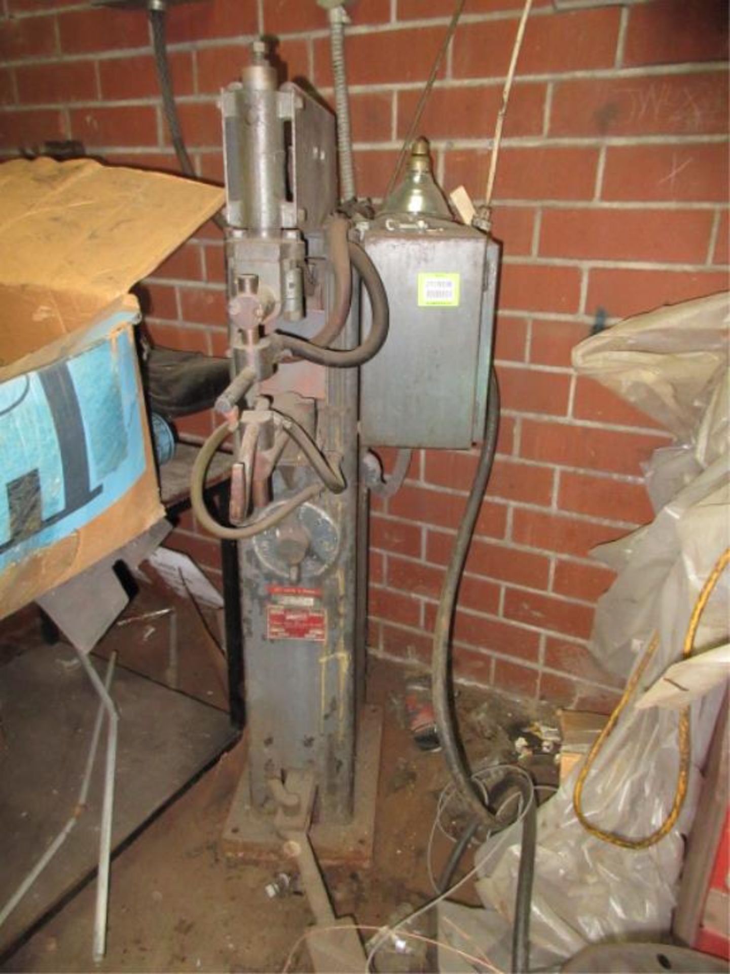 Ames 70SS Spot Welder, 208 VAC, 60Hz. SN# 4325. HIT# 2179338. basement weld shop. Asset Located at