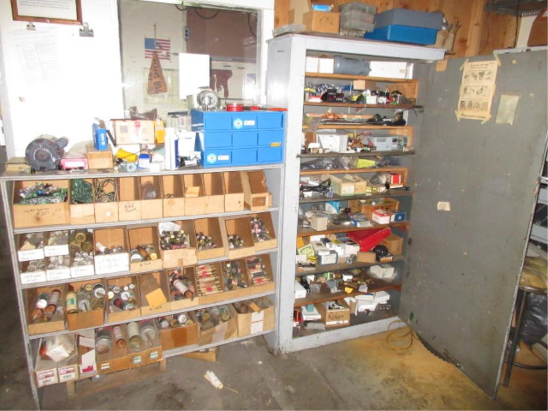 Lot Contents of Electrical Shop, includes cabinets, contents, conduit, etc. in three rooms. - Image 9 of 17