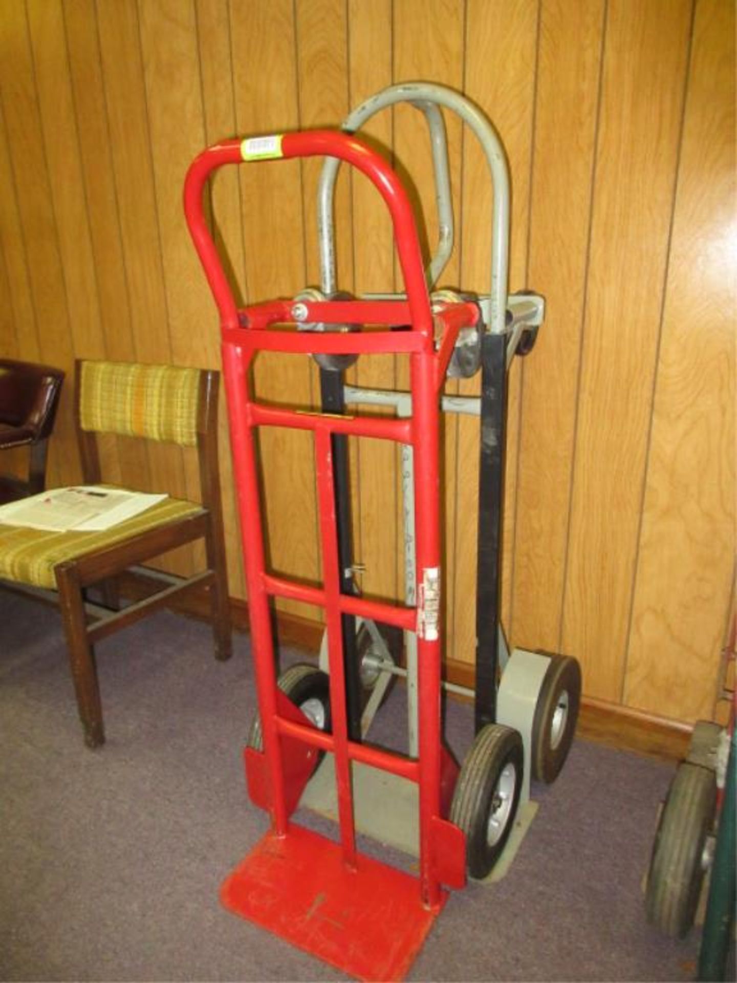 Lot of (2) 4-Wheel Hand Trucks. HIT# 2179453. conf. room. Asset Located at 10 Valley St, Pulaski,