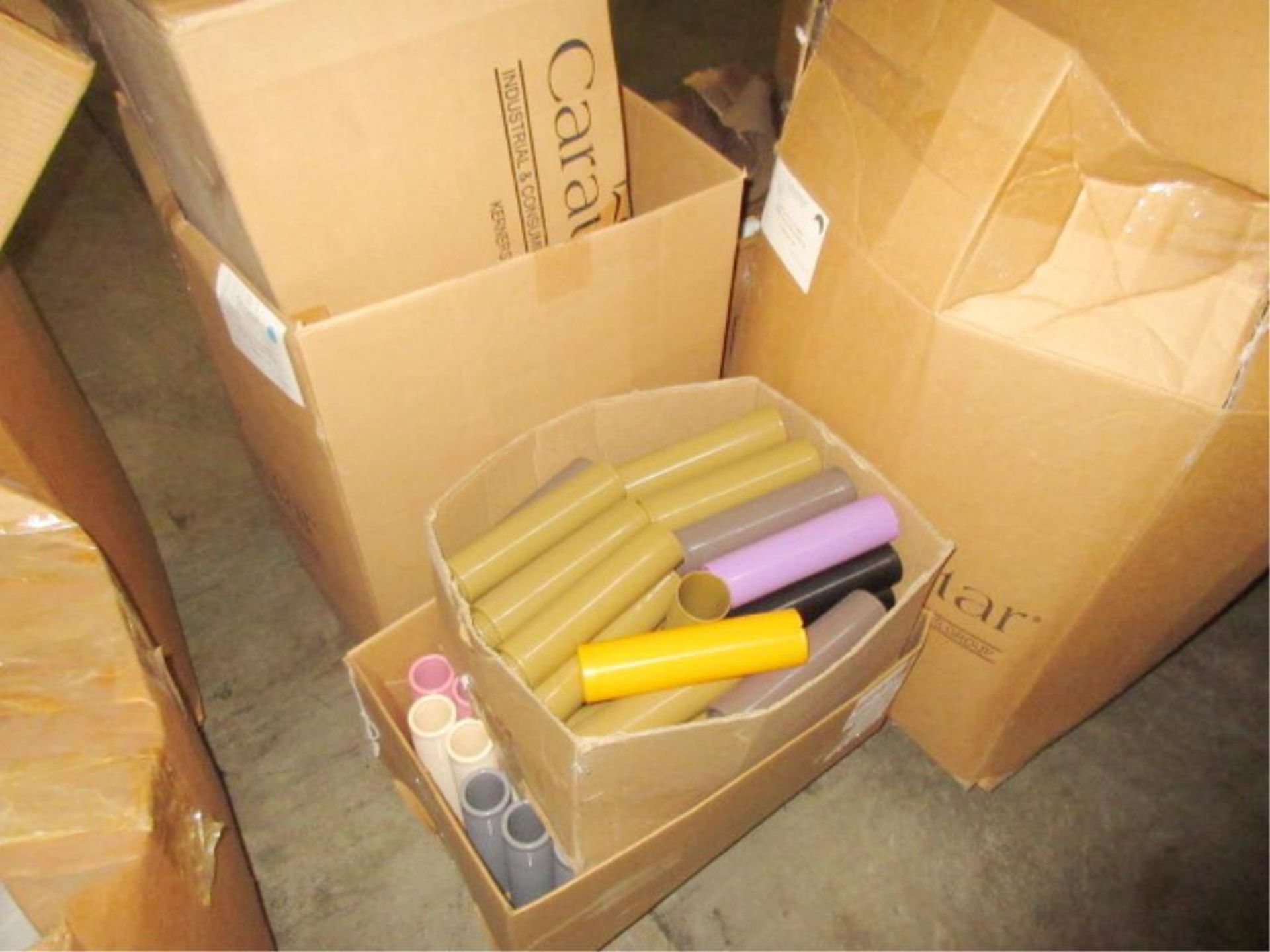 Lot Assorted Corrugated Fiber & Plastic Cores, all on 7 pallets, one row. HIT# 2179461. whse 3. - Image 4 of 8