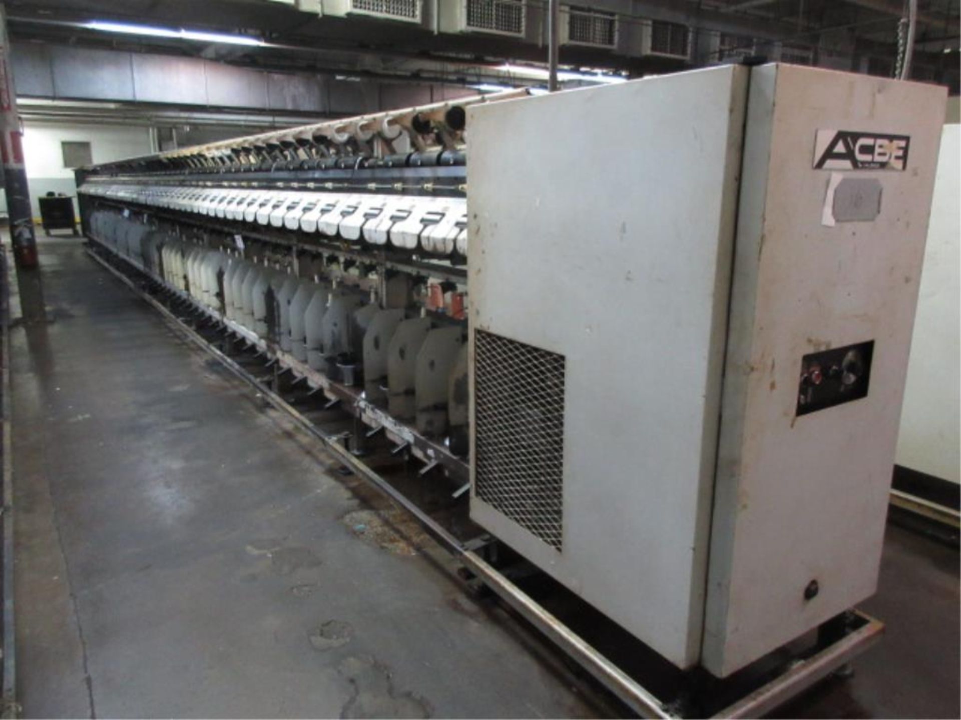 ACBF 3055 BI 2X1 Twisting Machine, (1983), 120 spindles, said to be in running condition. SN# T410- - Image 2 of 8