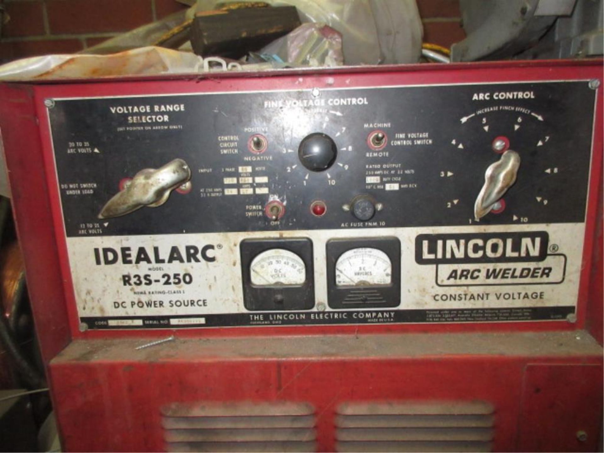 Lincoln R3S-250 IDEALARC Constant Voltage DC Arc Welding Power Source, includes Lincoln LN-7 wire - Image 4 of 4