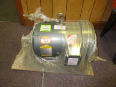 Baldor Standard-E 7.5kw Industrial Motor, 3500 rpm, never used, 208-230/480 VAC, 3 phase, 60Hz. HIT#