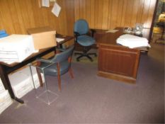 Lot Office Furniture, throughout main office area, including approx. (20) desks, (26) 4-drawer