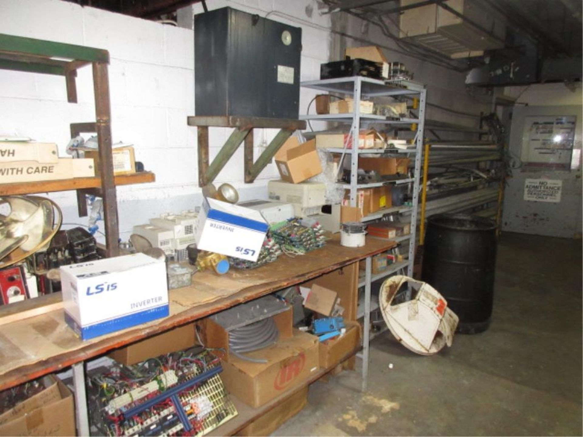 Lot Contents of Electrical Shop, includes cabinets, contents, conduit, etc. in three rooms. - Image 5 of 17