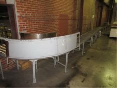 Shipping/Receiving Belt & Roller Conveyor System, Scale section sold separately. HIT# 2179373. whse